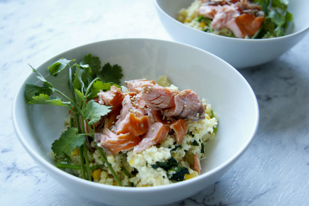 salmon and millet